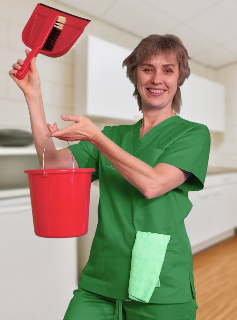 Eine Reinigungskraft der GlanzSauber Grundreinigung Bochum